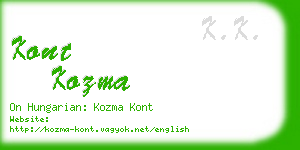 kont kozma business card